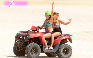 Quad biking on the beach