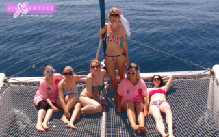 private boat cruise for hens in Puerto Marina Benalmadena,  malaga, hen party on board